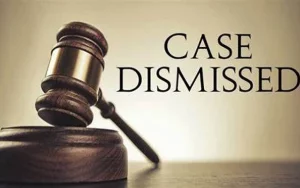 Case Dismissed text and gavel