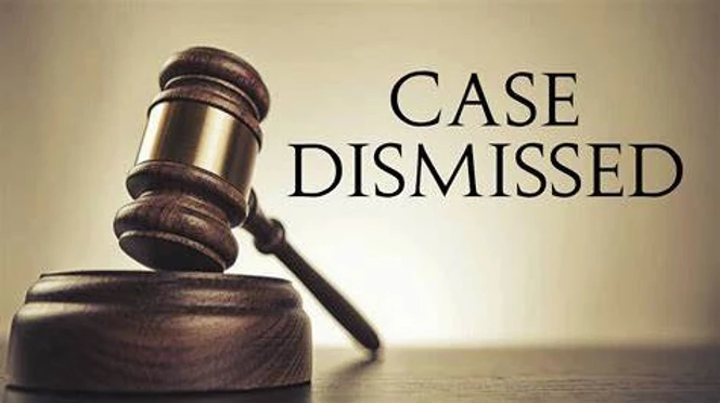 Case Dismissed text and gavel